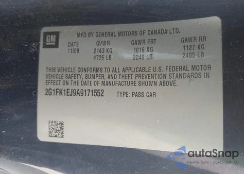 2010 Chevrolet Camaro 2Ss from USA, damaged, VIN 2G1FK1EJ9A9171552